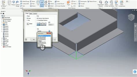 how to weld a sheet metal corner shut in inventor|autocad sheet metal corners.